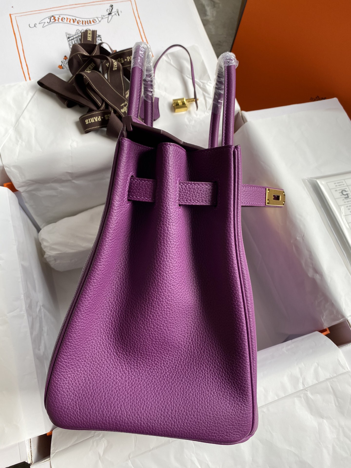 Hermes Birkin 35CM Togo Leather Handbag Purple